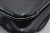 Authentic CELINE Vintage Chain Hand Bag Purse Leather Black 8609E