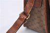 Auth GUCCI Micro GG Web Sherry Line Shoulder Cross Bag PVC Leather Brown 8610C