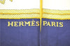 Authentic HERMES Carre 90 Scarf "Les Armes de Paris" Silk Yellow 8614D