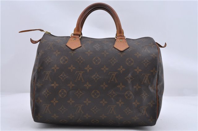 Authentic LOUIS VUITTON Monogram Speedy 30 Hand Bag M41526 LV 8615C