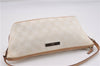 Authentic GUCCI Hand Bag Pouch Purse GG Canvas Leather 0391103 Ivory 8615F