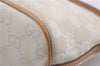 Authentic GUCCI Hand Bag Pouch Purse GG Canvas Leather 0391103 Ivory 8615F