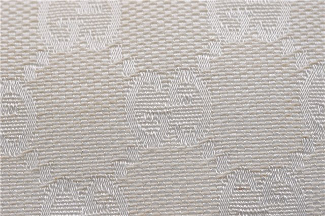 Authentic GUCCI Hand Bag Pouch Purse GG Canvas Leather 0391103 Ivory 8615F