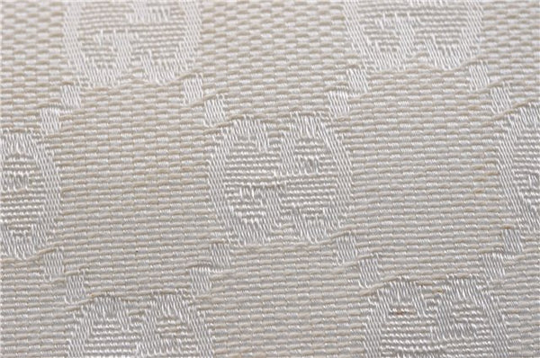 Authentic GUCCI Hand Bag Pouch Purse GG Canvas Leather 0391103 Ivory 8615F