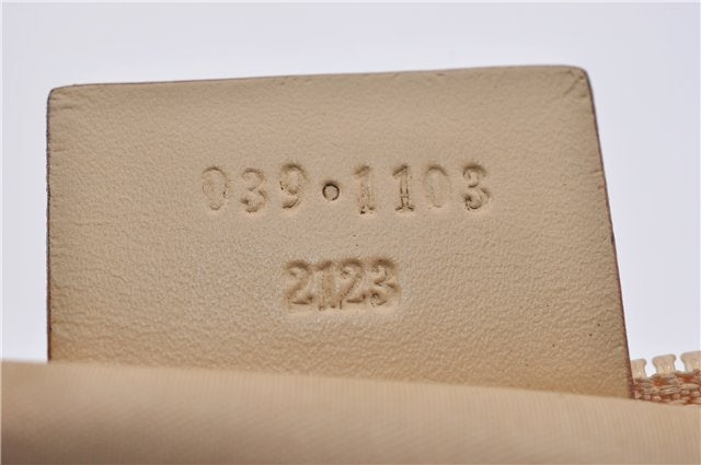 Authentic GUCCI Hand Bag Pouch Purse GG Canvas Leather 0391103 Ivory 8615F