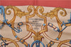 Auth HERMES Petit Carre 40 Scarf Handkerchief "L'INSTRVCTION" Silk Red 8616D