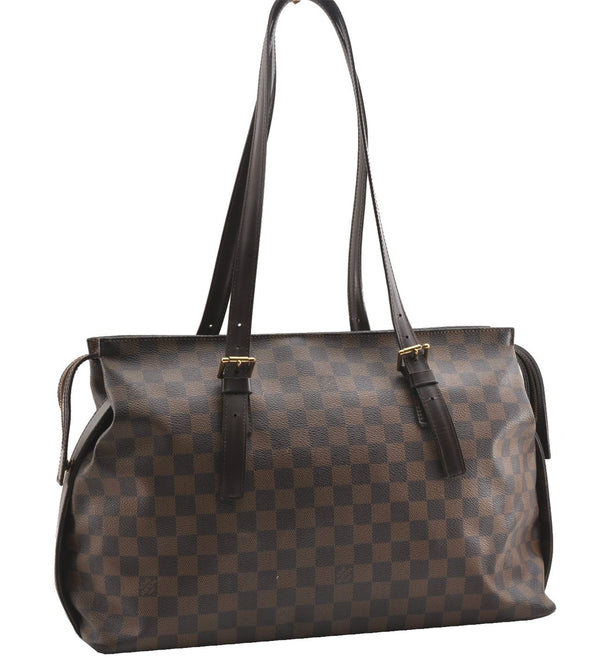 Authentic Louis Vuitton Damier Chelsea Shoulder Tote Bag N51119 LV 8616F