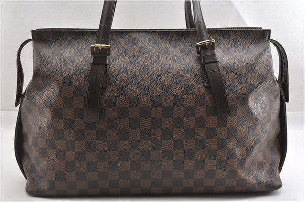 Authentic Louis Vuitton Damier Chelsea Shoulder Tote Bag N51119 LV 8616F