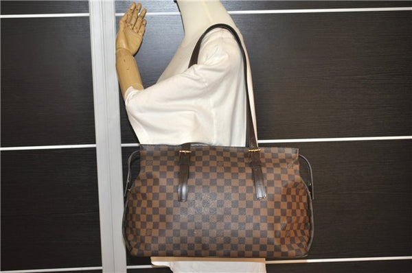 Authentic Louis Vuitton Damier Chelsea Shoulder Tote Bag N51119 LV 8616F
