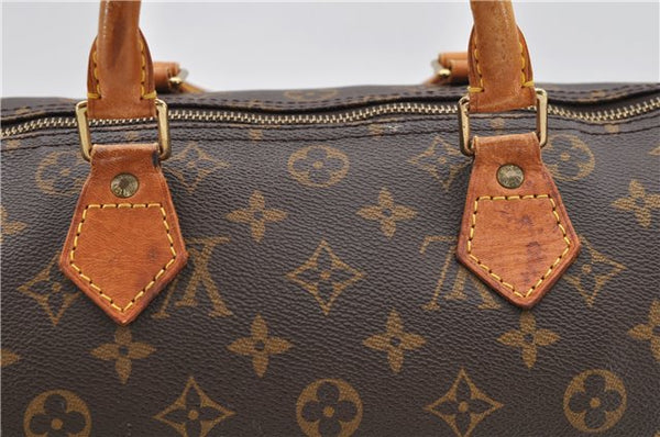 Authentic LOUIS VUITTON Monogram Speedy 30 Hand Bag M41526 LV 8618C