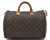 Authentic LOUIS VUITTON Monogram Speedy 35 Hand Bag M41524 LV 8619C