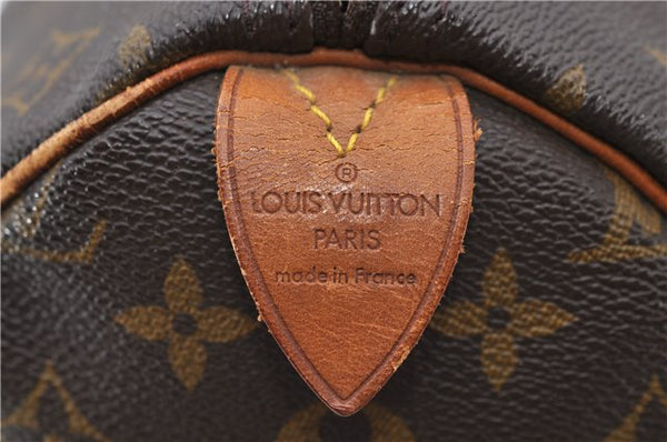 Authentic LOUIS VUITTON Monogram Speedy 35 Hand Bag M41524 LV 8619C