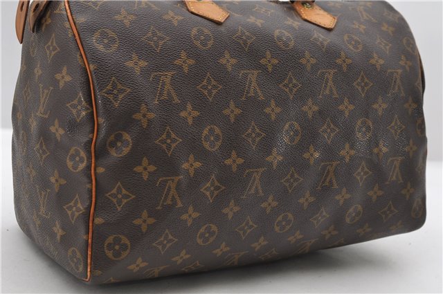 Authentic LOUIS VUITTON Monogram Speedy 35 Hand Bag M41524 LV 8619C