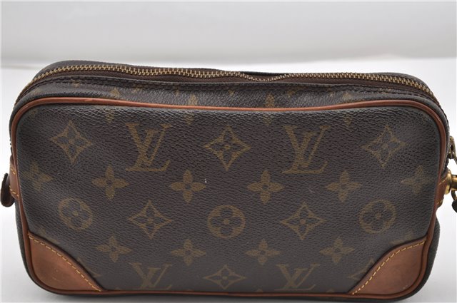 Authentic Louis Vuitton Monogram Marly Dragonne PM M51827 Clutch Hand Bag 8619F