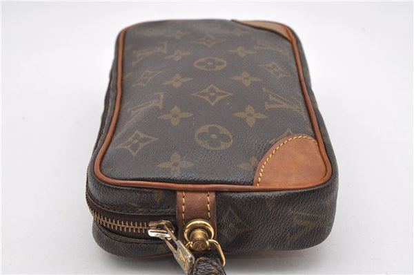 Authentic Louis Vuitton Monogram Marly Dragonne PM M51827 Clutch Hand Bag 8619F