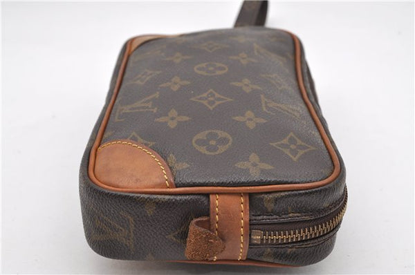 Authentic Louis Vuitton Monogram Marly Dragonne PM M51827 Clutch Hand Bag 8619F
