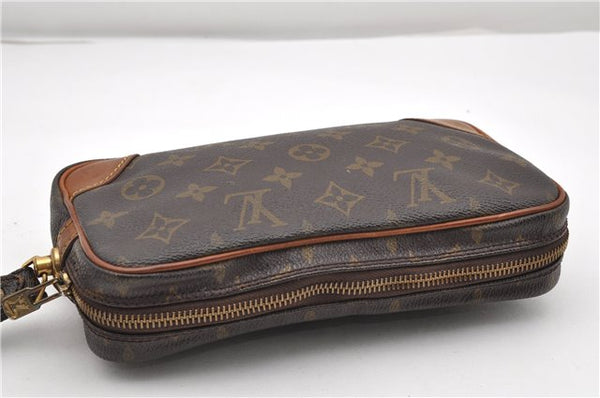 Authentic Louis Vuitton Monogram Marly Dragonne PM M51827 Clutch Hand Bag 8619F