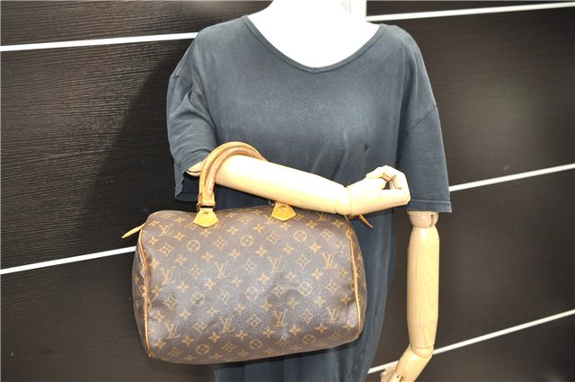 Authentic LOUIS VUITTON Monogram Speedy 30 Hand Bag M41526 LV 8622C