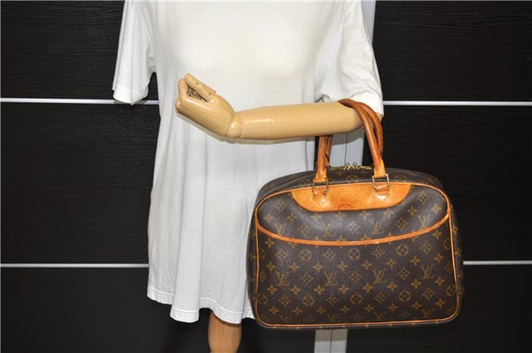 Authentic LOUIS VUITTON Monogram Deauville Hand Bag M47270 LV 8624C