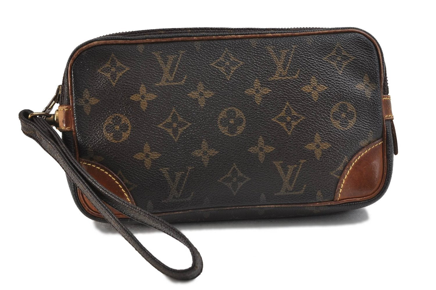 Auth LOUIS VUITTON Monogram Marly Dragonne PM Clutch Hand Bag M51827 LV 8629C