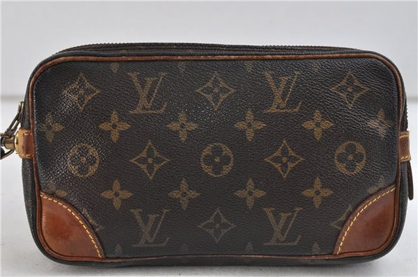 Auth LOUIS VUITTON Monogram Marly Dragonne PM Clutch Hand Bag M51827 LV 8629C
