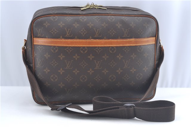 Authentic Louis Vuitton Monogram Reporter GM Shoulder Cross Bag M45252 LV 8631E