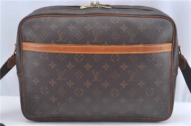 Authentic Louis Vuitton Monogram Reporter GM Shoulder Cross Bag M45252 LV 8631E