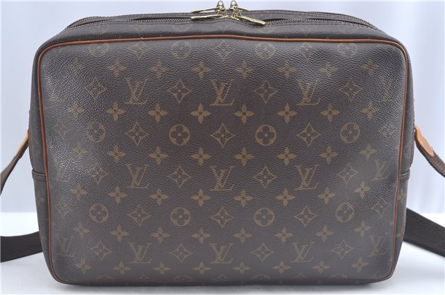 Authentic Louis Vuitton Monogram Reporter GM Shoulder Cross Bag M45252 LV 8631E