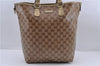 Authentic GUCCI GG Crystal Shoulder Tote Bag PVC Leather 189896 Brown 8632C