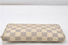 Authentic Louis Vuitton Damier Azur Zippy Wallet Long Purse N60019 LV 8633F