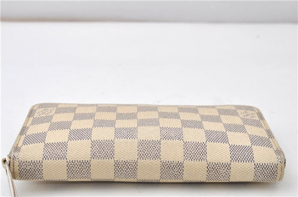 Authentic Louis Vuitton Damier Azur Zippy Wallet Long Purse N60019 LV 8633F