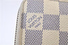 Authentic Louis Vuitton Damier Azur Zippy Wallet Long Purse N60019 LV 8633F