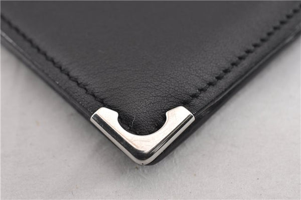 Authentic Cartier Must de Cartier Long Wallet Purse Leather Black 8635F