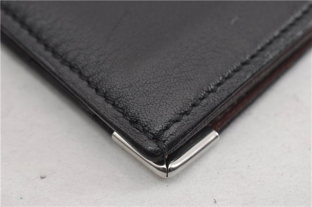 Authentic Cartier Must de Cartier Long Wallet Purse Leather Black 8635F