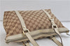 Authentic GUCCI Shoulder Tote Bag Purse GG Canvas Leather 141470 Brown 8636C