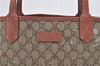 Auth GUCCI GG Supreme Stars Shoulder Tote Bag PVC Leather 309499 Brown 8638C