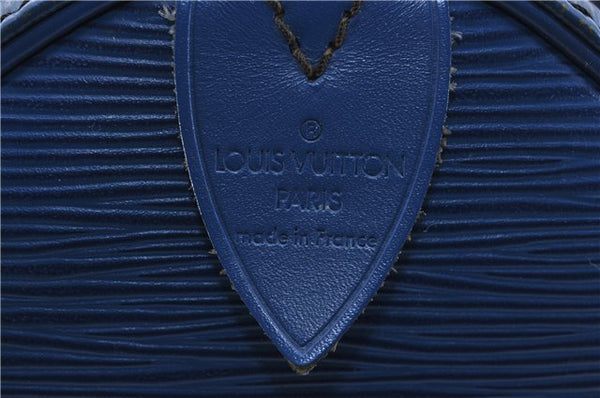 Authentic Louis Vuitton Epi Speedy 30 Hand Boston Bag Blue M43005 LV 8639D