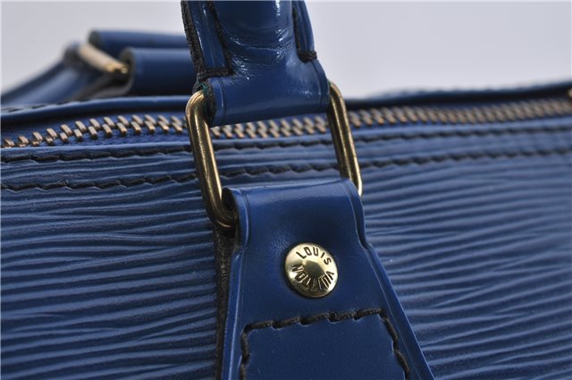Authentic Louis Vuitton Epi Speedy 30 Hand Boston Bag Blue M43005 LV 8639D
