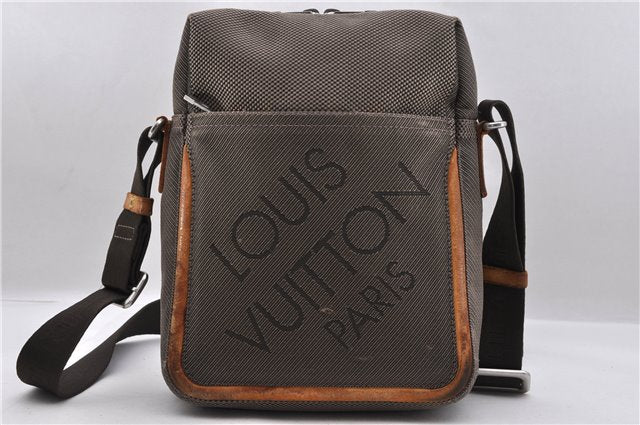 LOUIS VUITTON Damier Geant Shitadan NM Shoulder Cross Bag Brown M93224 LV 8640C