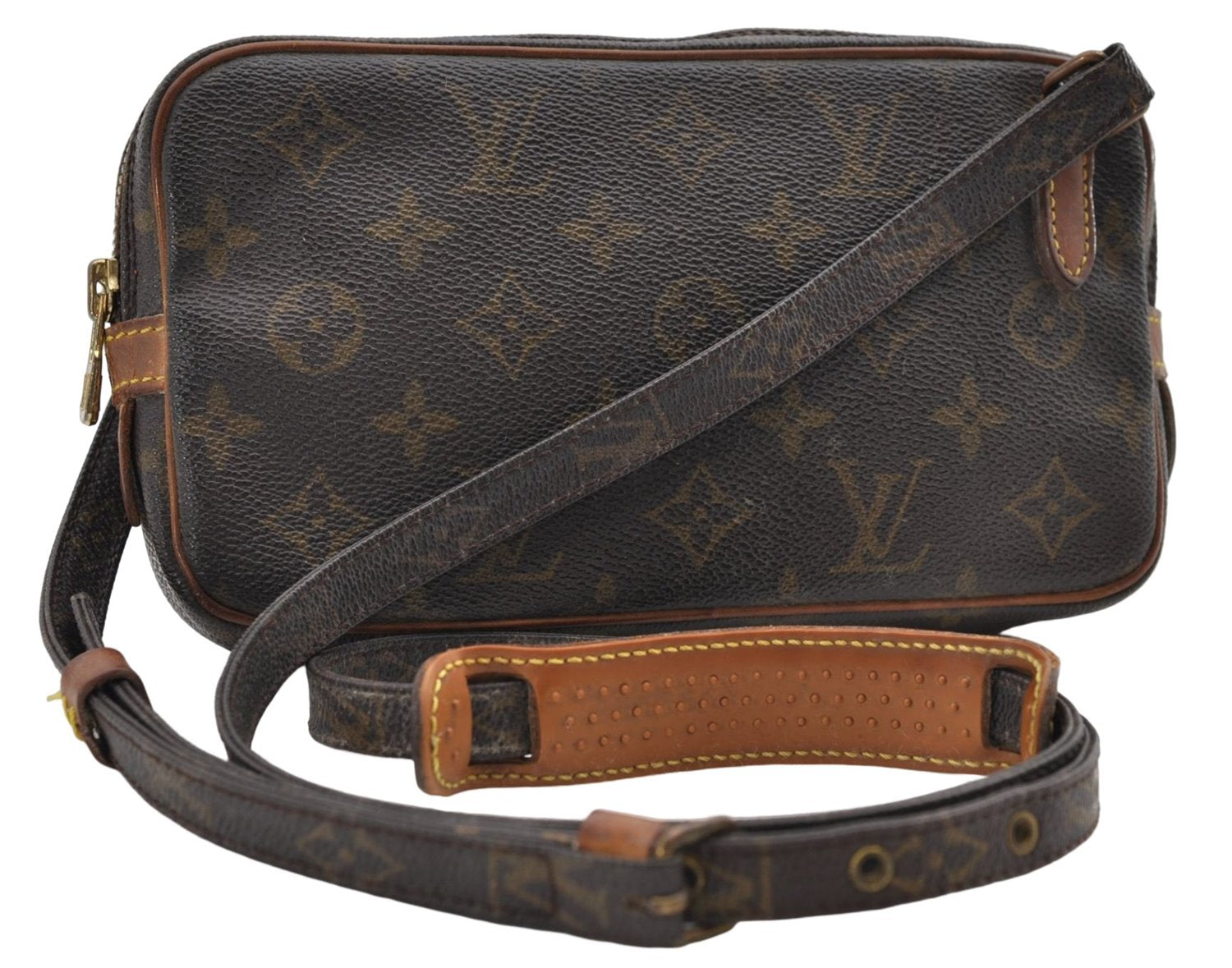 Auth Louis Vuitton Monogram Marly Bandouliere Shoulder Cross Bag M51828 LV 8640D