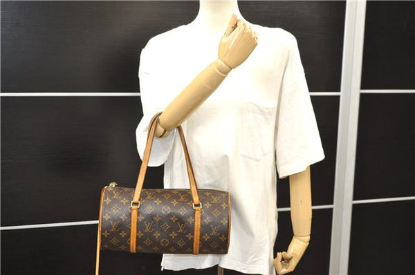 Authentic Louis Vuitton Monogram Papillon 30 Hand Bag M51385 LV 8642D