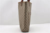 Authentic GUCCI Web Sherry Line Shoulder Tote Bag PVC Leather Brown 8643C