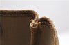 Authentic GUCCI Web Sherry Line Shoulder Tote Bag PVC Leather Brown 8643C