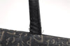 Authentic Christian Dior Trotter Hand Bag Purse Canvas Leather Black 8645D