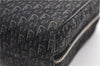 Authentic Christian Dior Trotter Hand Bag Purse Canvas Leather Black 8645D