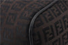 Authentic FENDI Zucchino Shoulder Bag Purse Canvas Leather Brown 8645E