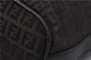 Authentic FENDI Zucchino Shoulder Bag Purse Canvas Leather Brown 8645E