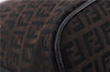 Authentic FENDI Zucchino Shoulder Bag Purse Canvas Leather Brown 8645E