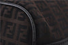 Authentic FENDI Zucchino Shoulder Bag Purse Canvas Leather Brown 8645E