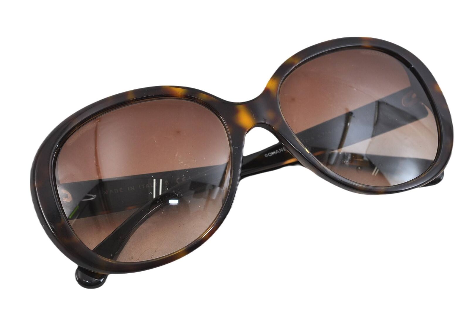 Authentic CHANEL Sunglasses Tortoise Shell Plastic CoCo Mark 5312-A Brown 8649B